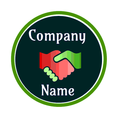 Logo de apretón de manos rojo y verde - Comunidad & Sin fines de lucro Logotipo