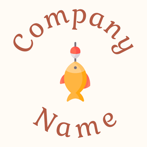 Fishing logo on a Floral White background - Games & Recreation