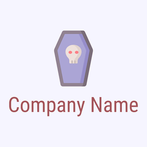 Coffin logo on a Ghost White background - Abstracto