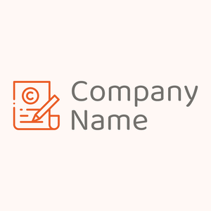 Outlined Copywriting logo on a Seashell background - Empresa & Consultantes