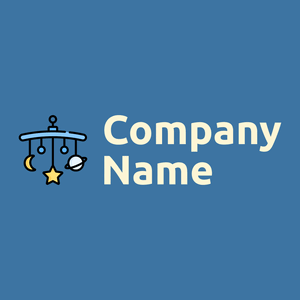Crib toy logo on a Mariner background - Crianças & Cuidados