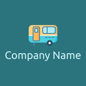 Turquoise Caravan on a Atoll background - Autos & Fahrzeuge