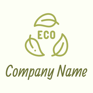 Eco friendly logo on a Ivory background - Abstract