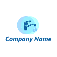Logotipo de fontanería con grifo - Construcción & Herramientas Logotipo