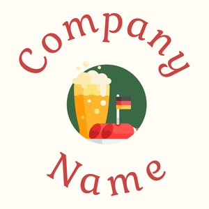 Rounded Oktoberfest logo on a Floral White background - Abstrato