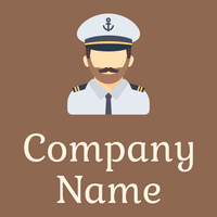 Captain logo on a brown background - Travel & Hotel