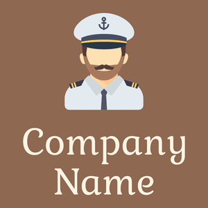 Captain logo on a brown background - Abstracto
