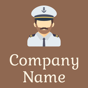 Captain logo on a brown background - Abstrakt