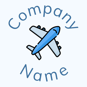 Plane logo on a Alice Blue background - Viajes & Hoteles