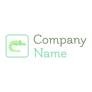 Crocodile in square on a White background - Tiere & Haustiere
