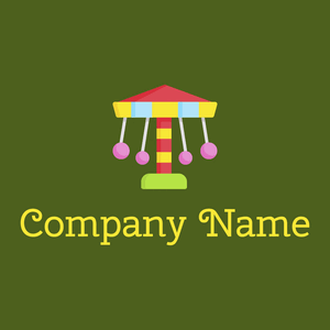 Merry go round logo on a Verdun Green background - Unterhaltung & Kunst