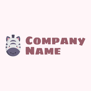 Zebra logo on a Lavender Blush background - Animais e Pets
