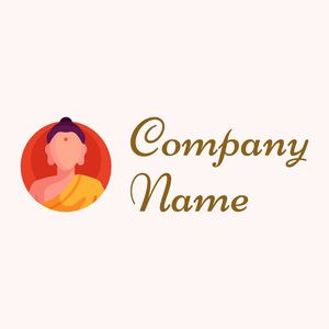 Buddha logo on a pale background - Religiosidade