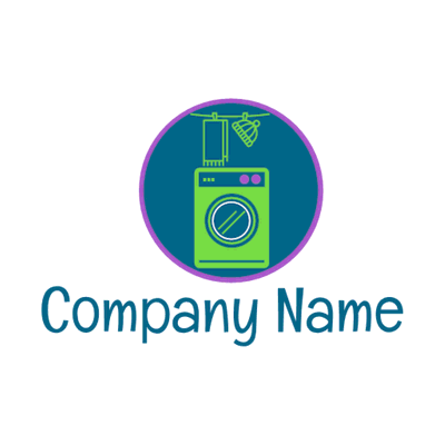 Logotipo lavadora verde - Limpieza & Mantenimiento Logotipo
