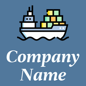Cargo ship logo on a San Marino background - Zakelijk & Consulting