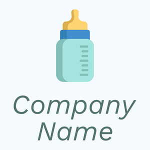 Baby bottle logo on a Alice Blue background - Agriculture