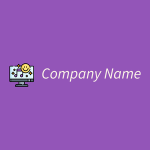 Show logo on a Deep Lilac background - Computer