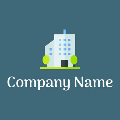 Office building logo on a Ming background - Industrie