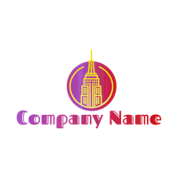 Logotipo de construcción con degradados de color - Arquitectura Logotipo