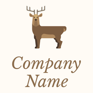 Deer logo on a pale background - Animais e Pets