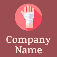 Bandage logo on a Copper Rust background - Medicina & Farmacia