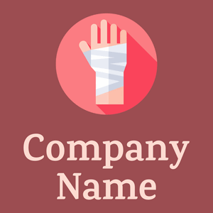 Bandage logo on a Copper Rust background - Medical & Farmacia