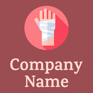 Bandage logo on a Copper Rust background - Medicina & Farmacia