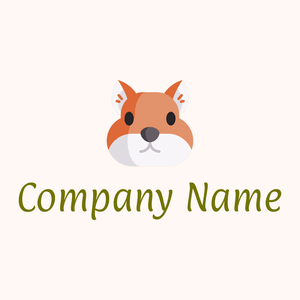 Squirrel logo on a Seashell background - Animali & Cuccioli