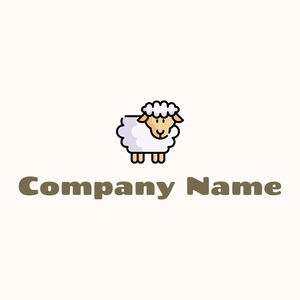 Sheep logo on a Seashell background - Landwirtschaft