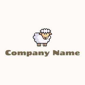 Sheep logo on a Seashell background - Agricultura