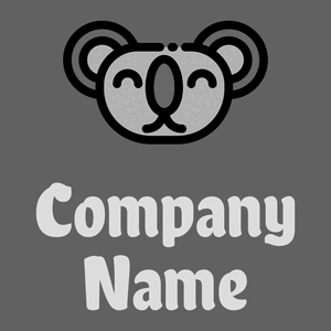 Koala logo on a Dim Gray background - Animali & Cuccioli