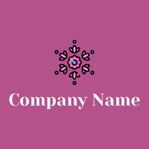Floral design logo on a Royal Heath background - Floral