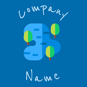 Lake logo on a Cerulean background - Meio ambiente