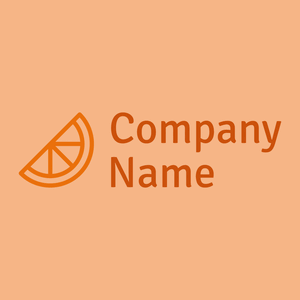 Inclined Slice of Lemon logo on a Tacao background - Comida & Bebida