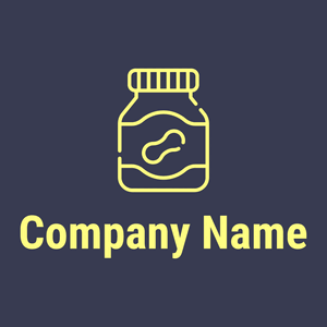 Peanut butter logo on a black background - Landwirtschaft