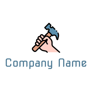 Hammer logo on a White background - Construção & Ferramentas
