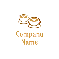 Das „Kaffee der Liebe“ -Logo - Partnervermittlung Logo