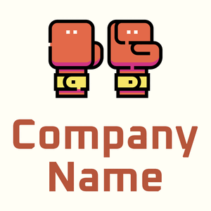 Boxing gloves logo on a Ivory background - Deportes