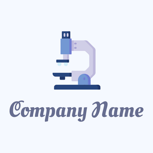 Microscope logo on a Alice Blue background - Medical & Farmacia