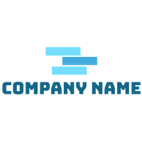 Logo Líneas Horizontales Azules - Empresa & Consultantes Logotipo