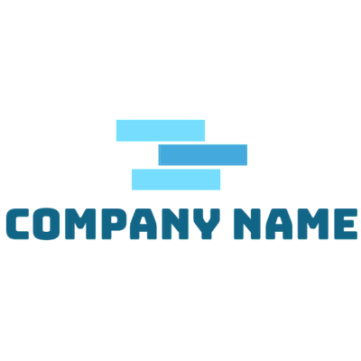 Blue Horizontal Lines Logo - Business & Consulting
