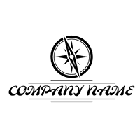 Business logo with compass icon - Negócios & Consultoria
