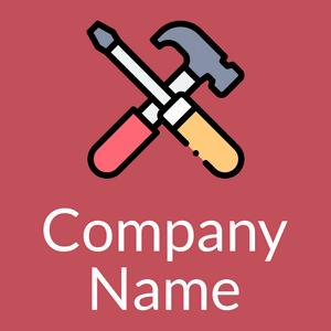 Tools logo on a Fuzzy Wuzzy Brown background - Bau & Werkzeuge