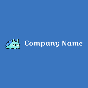 Slug logo on a Curious Blue background - Animali & Cuccioli