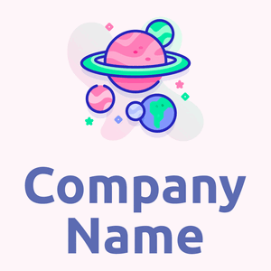 Planet on a Lavender Blush background - Abstrakt