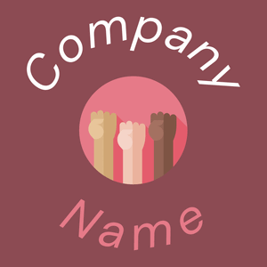 Protest logo on a Solid Pink background - Caridade & Empresas Sem Fins Lucrativos