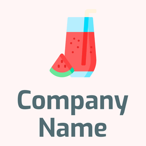 Watermelon juice logo on a Snow background - Food & Drink