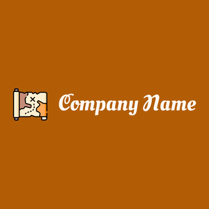 Map logo on a Rust background - Abstrakt