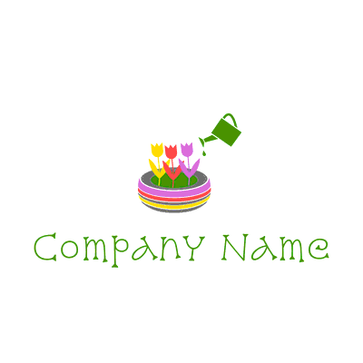 Logotipo de flores de riego - Paisage Logotipo