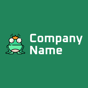 Frog prince logo on a Elf Green background - Animals & Pets